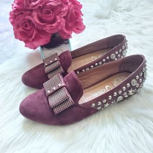 Jeffrey Campbell Leather Studded Flat Loafer